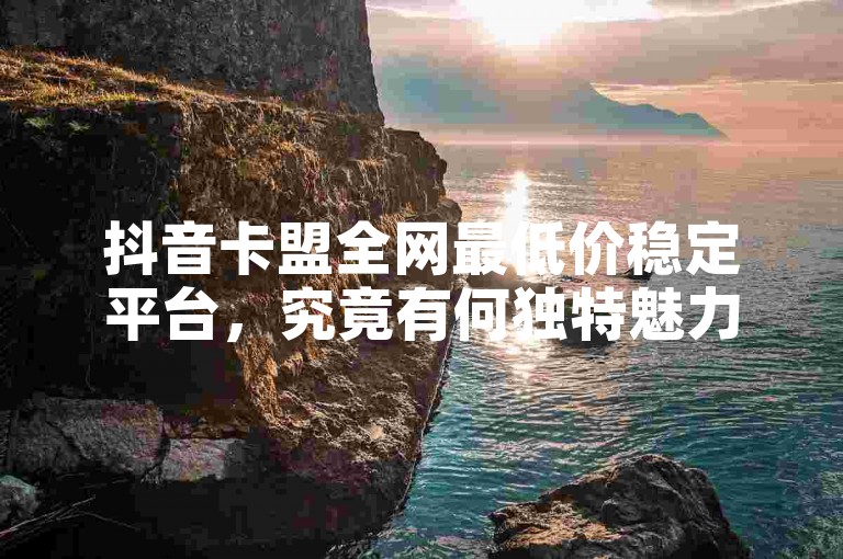 抖音卡盟全网最低价稳定平台，究竟有何独特魅力让人惊叹？