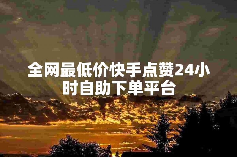 全网最低价快手点赞24小时自助下单平台