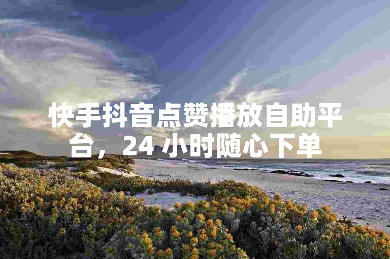 快手抖音点赞播放自助平台，24 小时随心下单