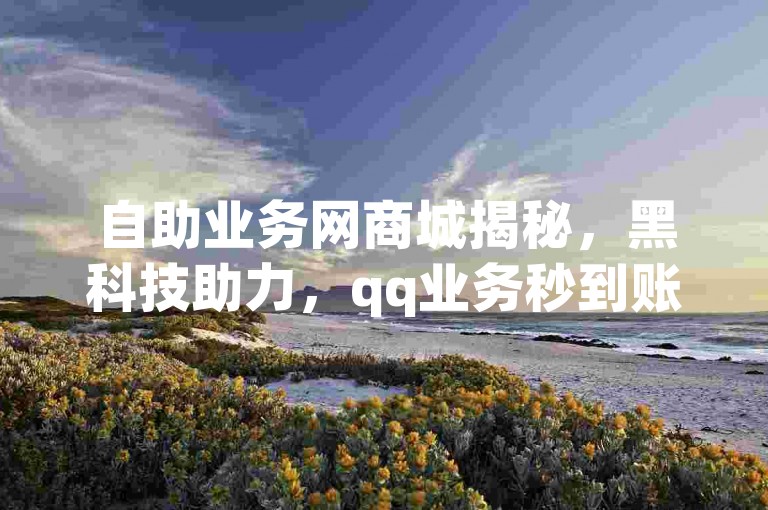 自助业务网商城揭秘，黑科技助力，qq业务秒到账再战江湖