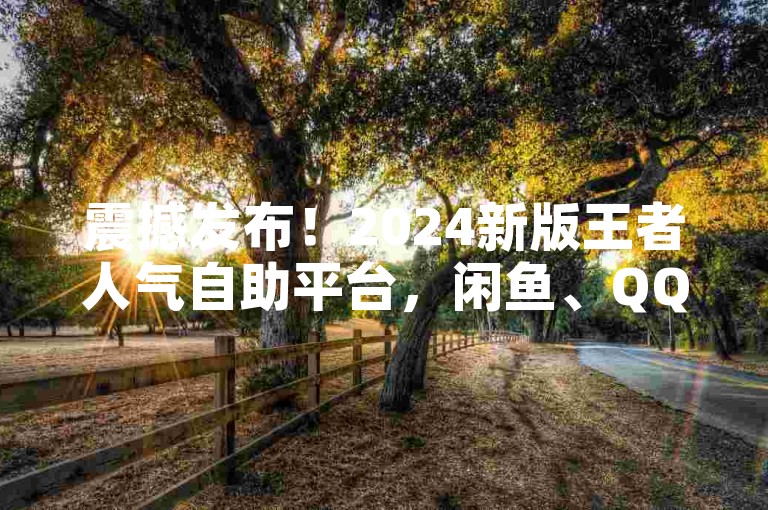 震撼发布！2024新版王者人气自助平台，闲鱼、QQ点赞24小时在线服务