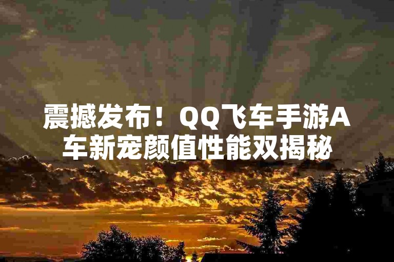 震撼发布！QQ飞车手游A车新宠颜值性能双揭秘