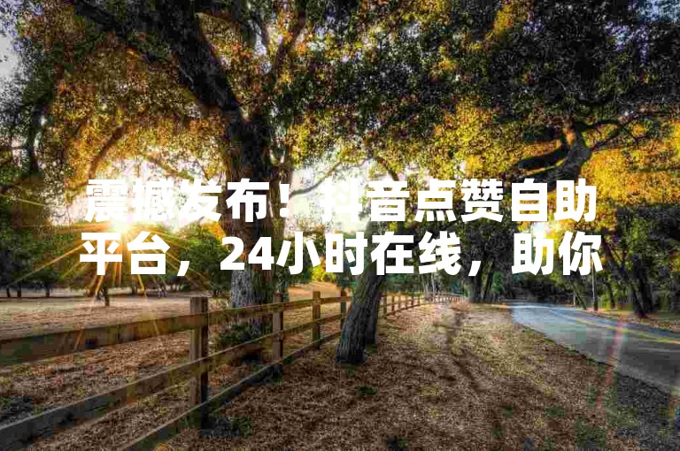 震撼发布！抖音点赞自助平台，24小时在线，助你轻松获无限点赞