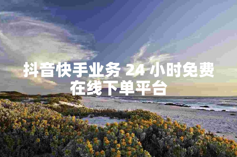 抖音快手业务 24 小时免费在线下单平台