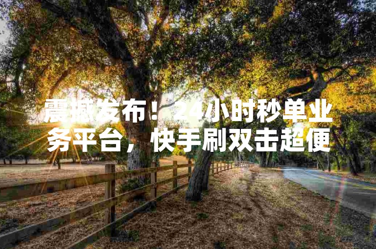 震撼发布！24小时秒单业务平台，快手刷双击超便宜，科技卡盟自助下单！