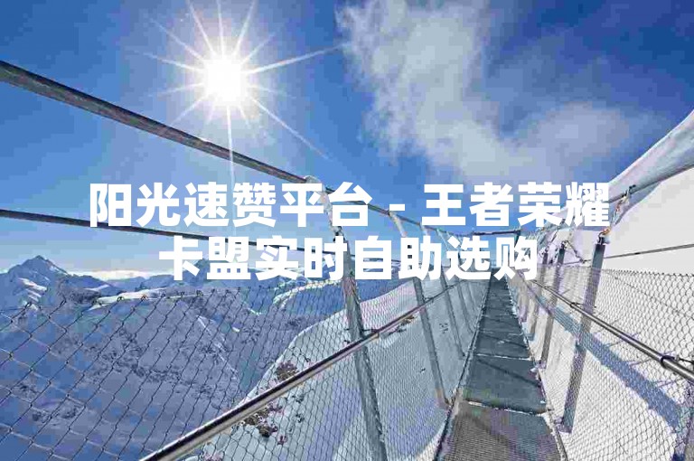 阳光速赞平台 - 王者荣耀卡盟实时自助选购