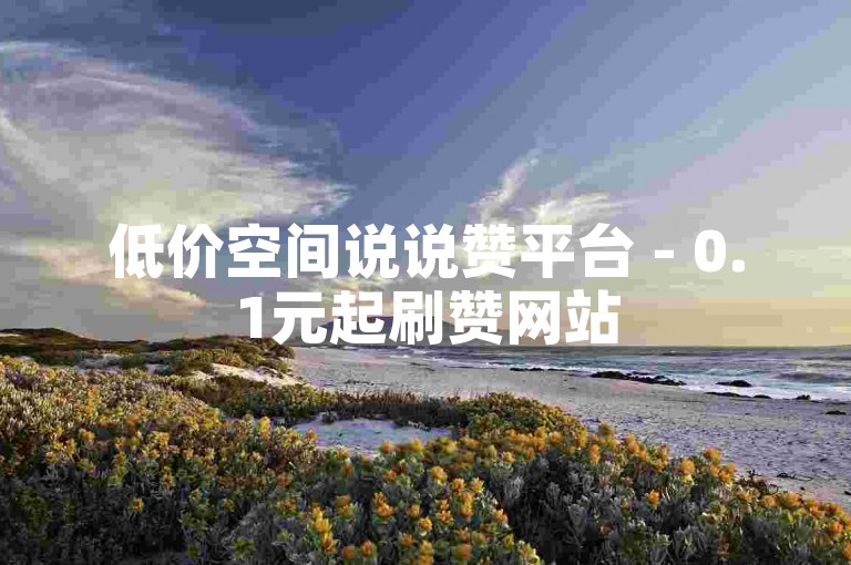 低价空间说说赞平台 - 0.1元起刷赞网站