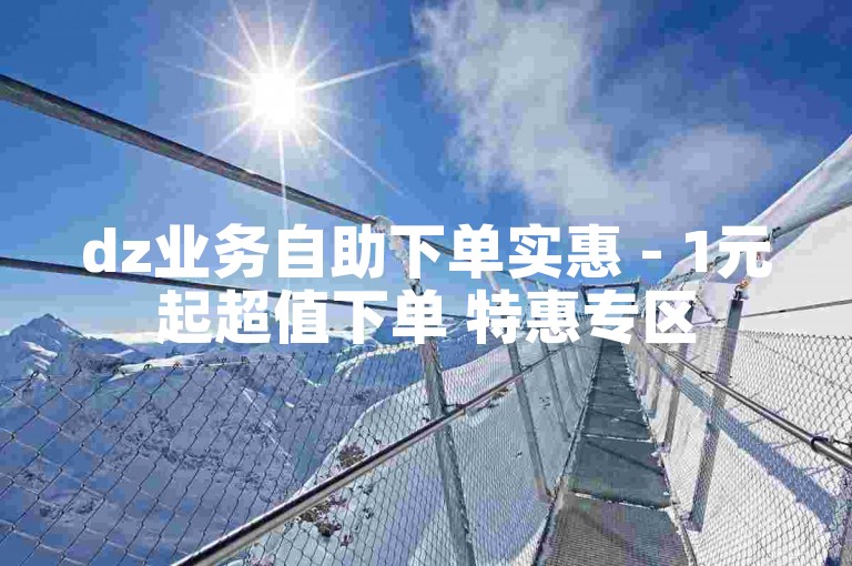 dz业务自助下单实惠 - 1元起超值下单 特惠专区