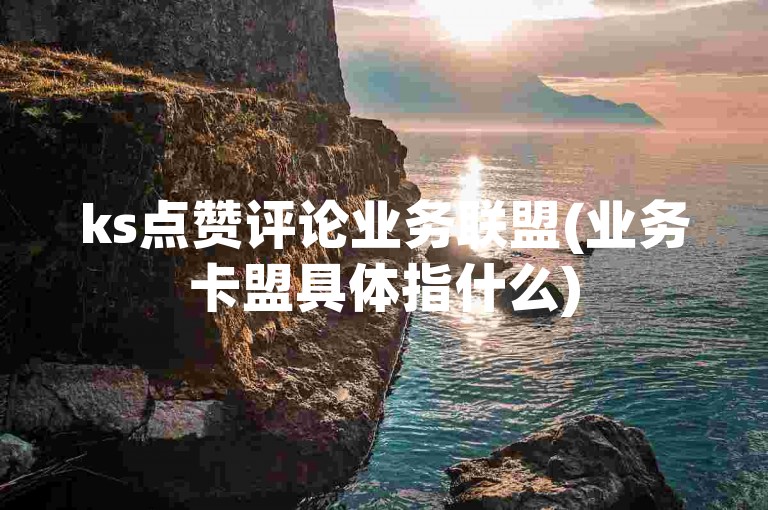 ks点赞评论业务联盟(业务卡盟具体指什么)