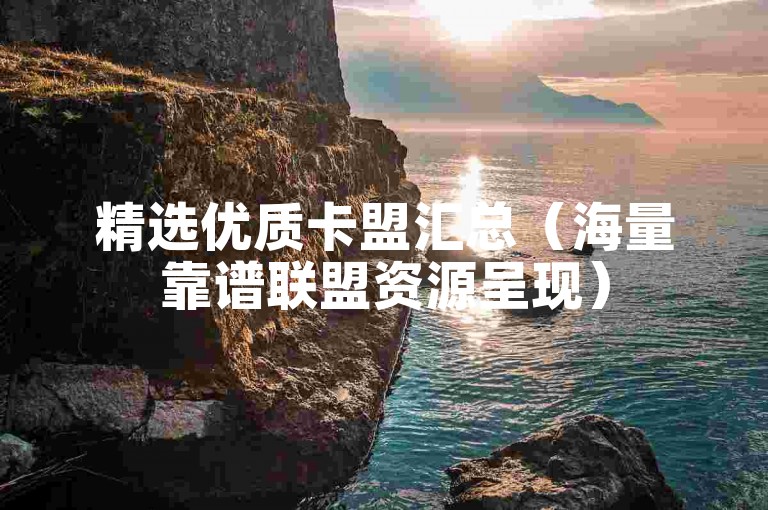 精选优质卡盟汇总（海量靠谱联盟资源呈现）