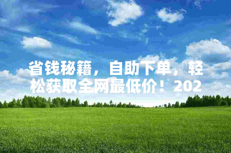 省钱秘籍，自助下单，轻松获取全网最低价！2025必备技巧