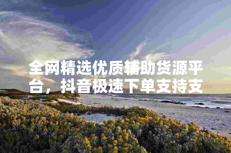 全网精选优质辅助货源平台，抖音极速下单支持支付宝 - 淘宝业务专区 - 数码商城 - 即时交易