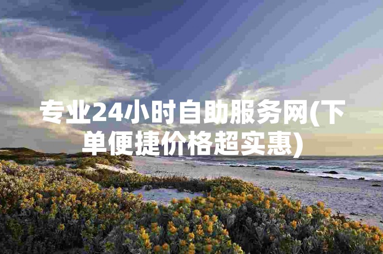 专业24小时自助服务网(下单便捷价格超实惠)