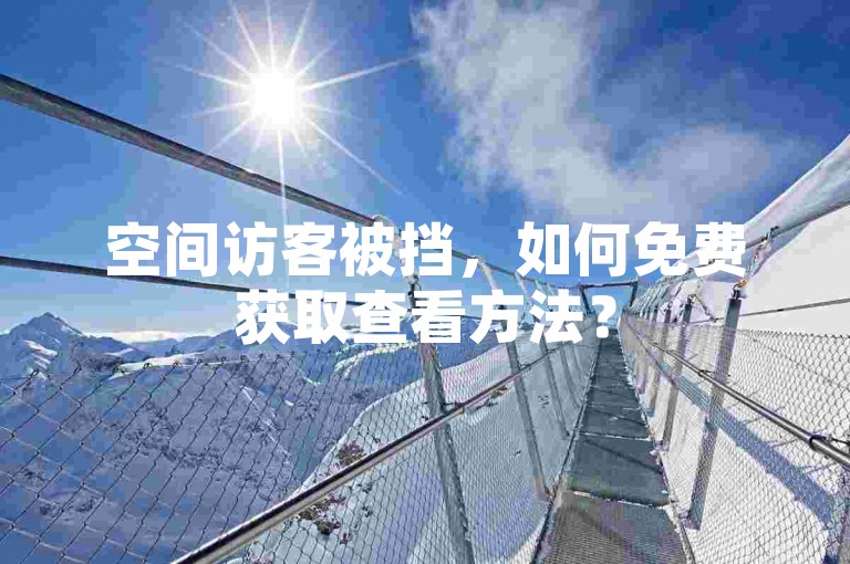 空间访客被挡，如何免费获取查看方法？