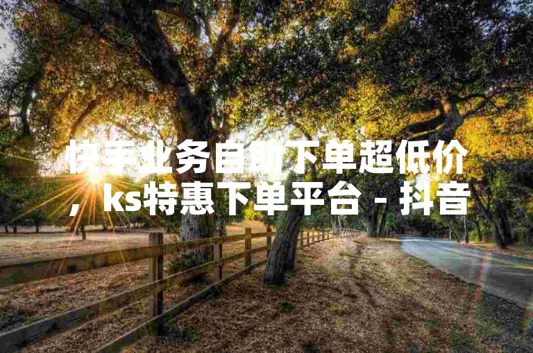 快手业务自助下单超低价，ks特惠下单平台 - 抖音赞超低价平台 - 卡盟便捷下单平台