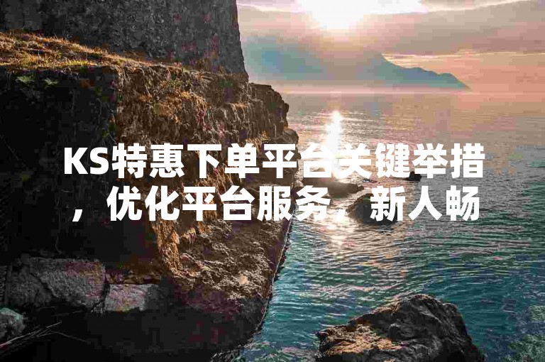 KS特惠下单平台关键举措，优化平台服务，新人畅享实惠！