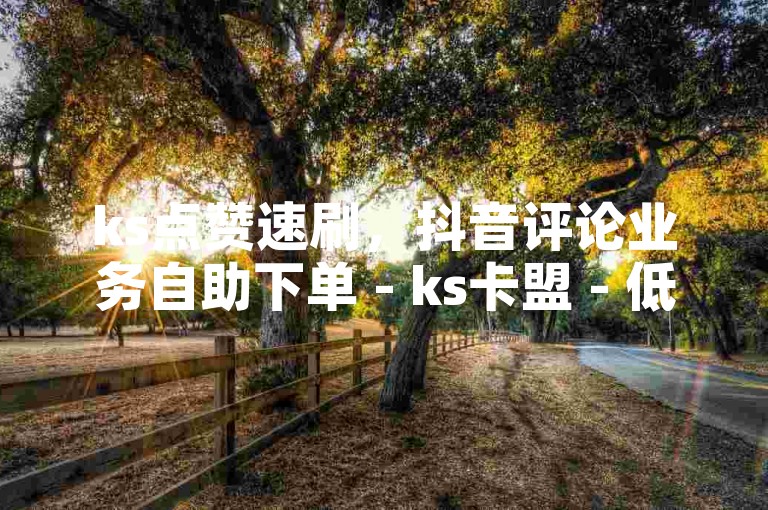 ks点赞速刷，抖音评论业务自助下单 - ks卡盟 - 低价秒到账攻略