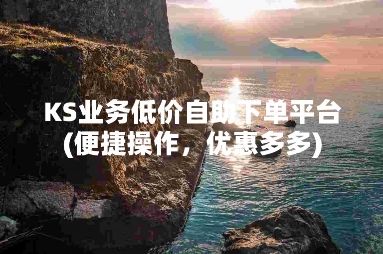 KS业务低价自助下单平台(便捷操作，优惠多多)