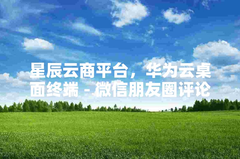 星辰云商平台，华为云桌面终端 - 微信朋友圈评论自助服务 - dnf卡盟全天候自动发卡商城