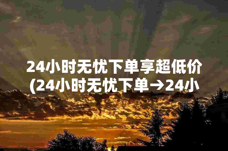 24小时无忧下单享超低价(24小时无忧下单→24小时随时下单)