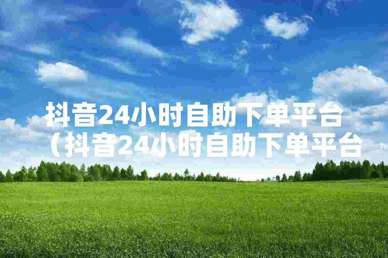 抖音24小时自助下单平台（抖音24小时自助下单平台，便捷操作随时享优惠）