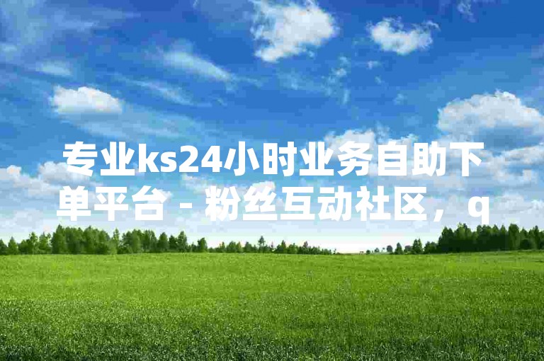 专业ks24小时业务自助下单平台 - 粉丝互动社区，qq业务一站式服务