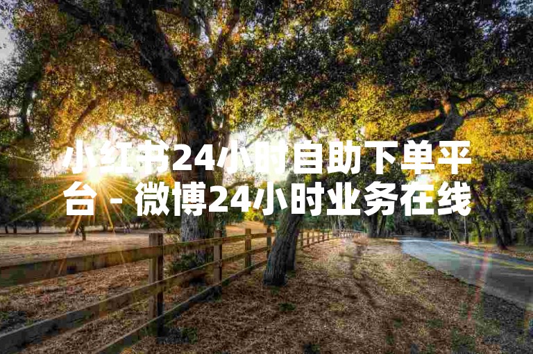 小红书24小时自助下单平台 - 微博24小时业务在线网站