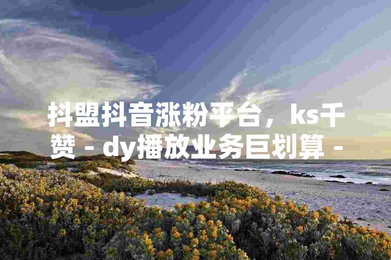 抖盟抖音涨粉平台，ks千赞 - dy播放业务巨划算 - 快手评论自助24小时在线