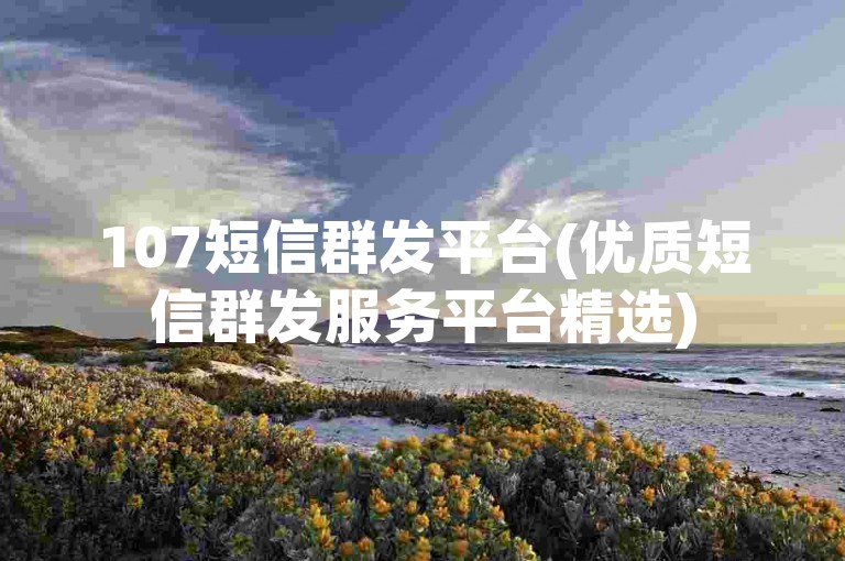 107短信群发平台(优质短信群发服务平台精选)