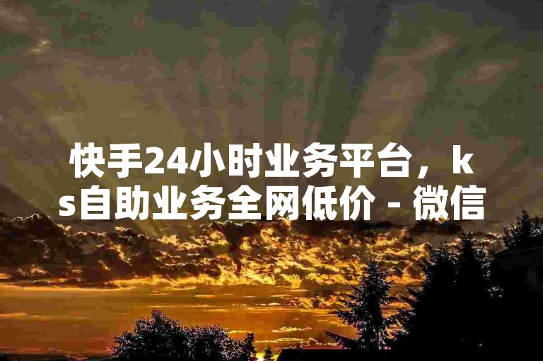快手24小时业务平台，ks自助业务全网低价 - 微信业务网站免费 - 抖音免费24小时下单基地震撼开启！