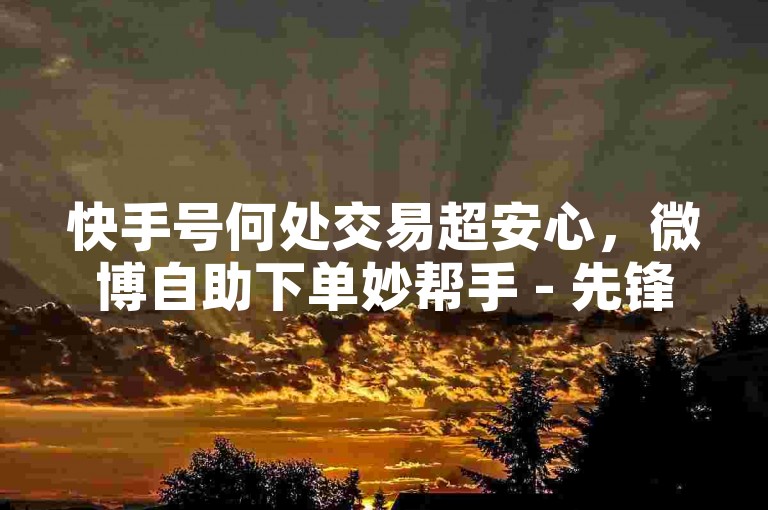 快手号何处交易超安心，微博自助下单妙帮手 - 先锋网 - 卡盟便捷下单平台