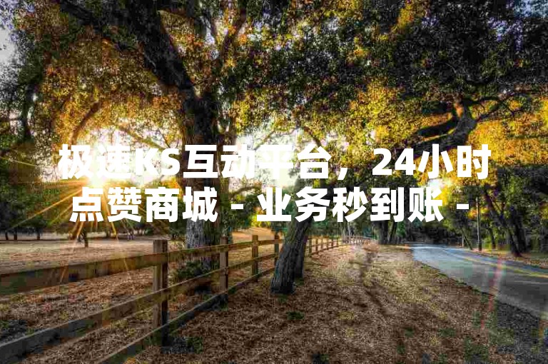 极速KS互动平台，24小时点赞商城 - 业务秒到账 - 抖音自助服务广告