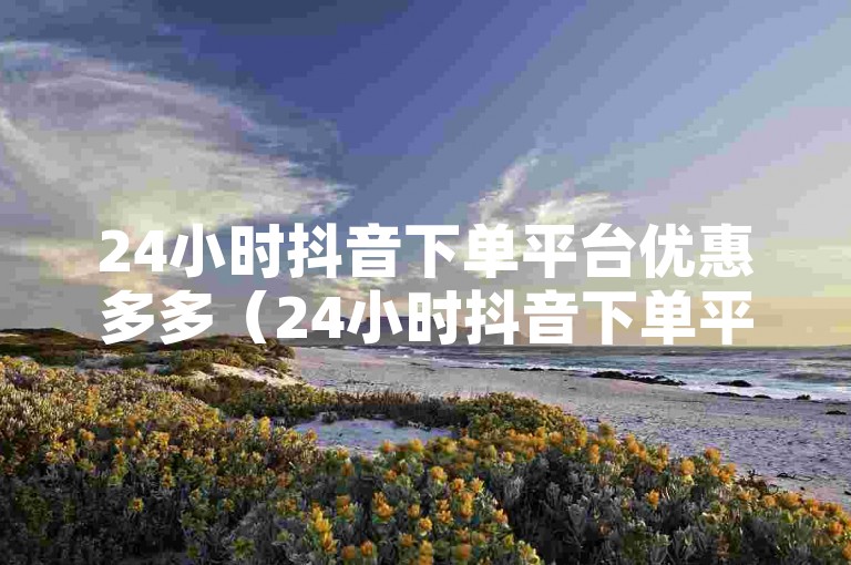 24小时抖音下单平台优惠多多（24小时抖音下单平台，畅享优惠购物体验）