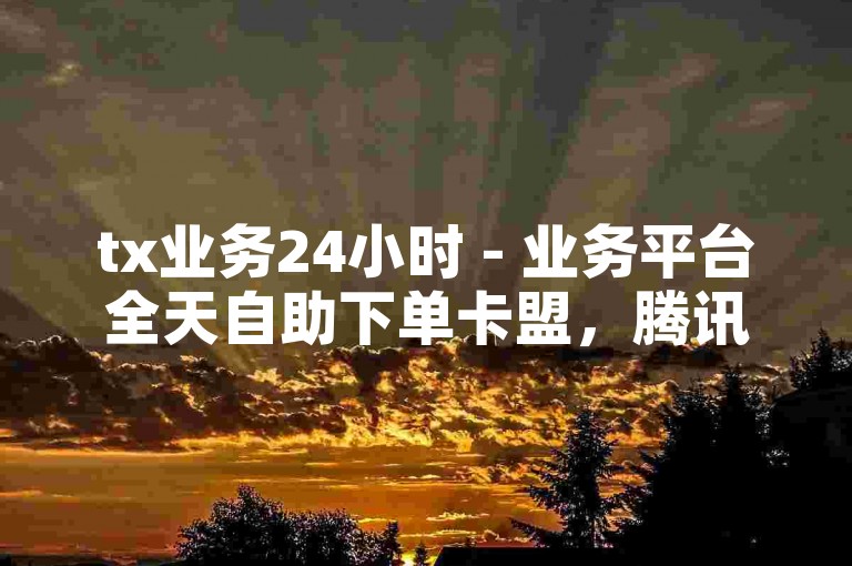 tx业务24小时 - 业务平台全天自助下单卡盟，腾讯卡盟在线自助下单 - 10赞0.3自助下单