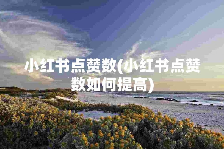 小红书点赞数(小红书点赞数如何提高)