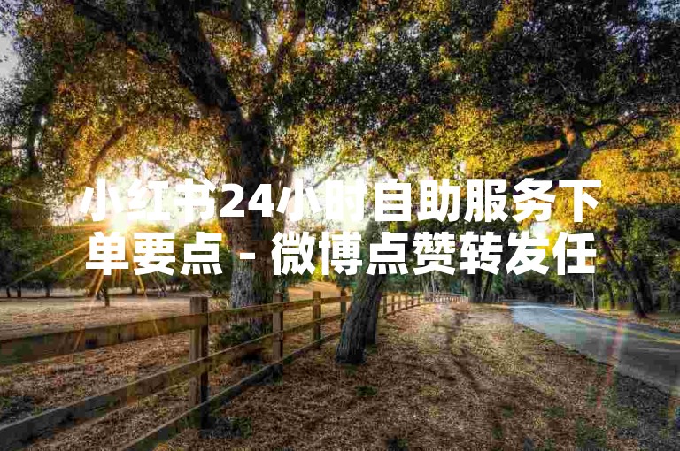 小红书24小时自助服务下单要点 - 微博点赞转发任务接单渠道