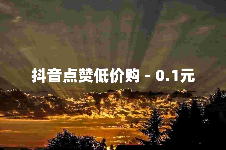 抖音点赞低价购 - 0.1元50赞起 - 抖赞自助平台，速刷无忧