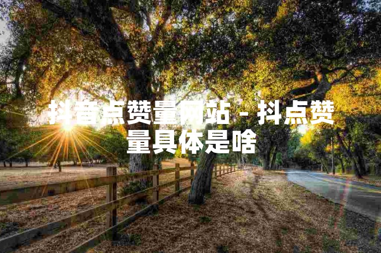 抖音点赞量网站 - 抖点赞量具体是啥