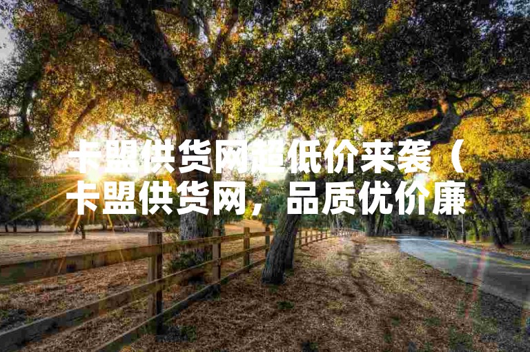 卡盟供货网超低价来袭（卡盟供货网，品质优价廉，海量好货随心挑）