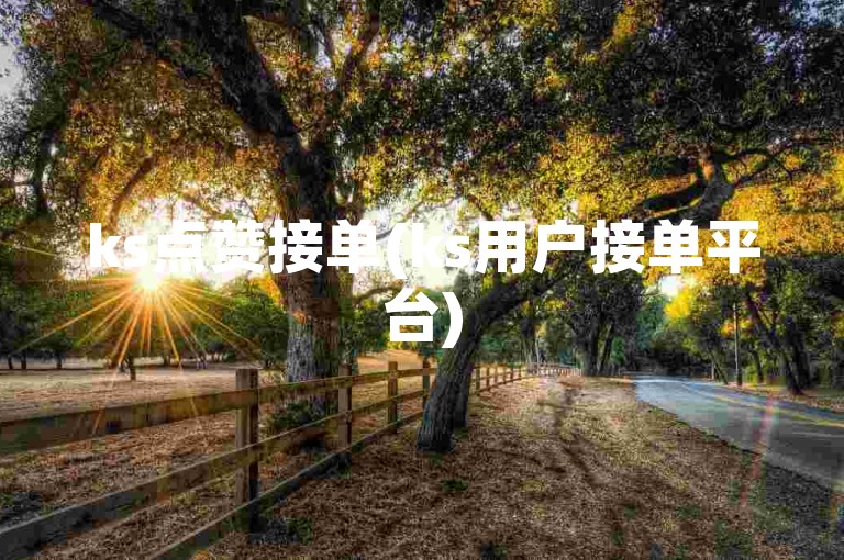 ks点赞接单(ks用户接单平台)