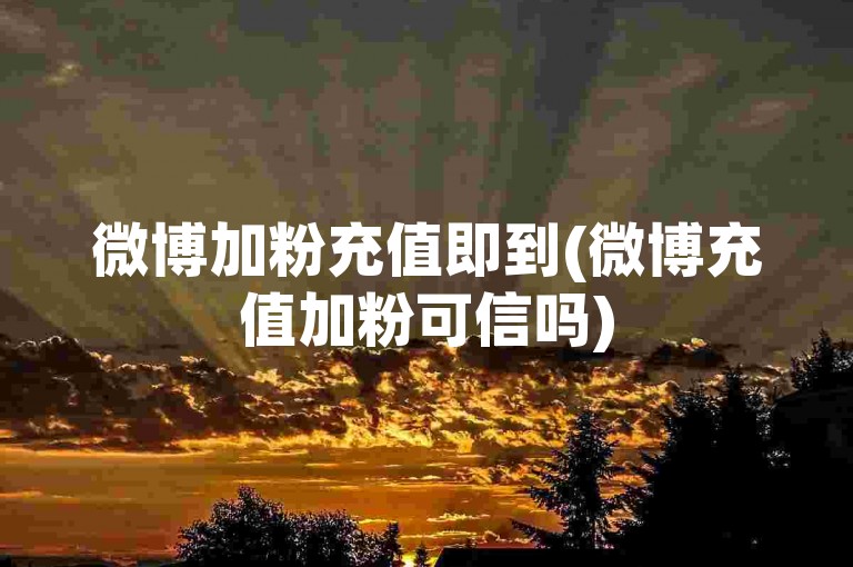 微博加粉充值即到(微博充值加粉可信吗)
